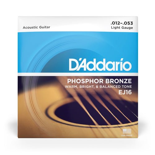D'Addario EJ Phosphor Bronze Acoustic Guitar Strings Light / .012-.053 D'Addario &Co. Inc Guitar Accessories for sale canada