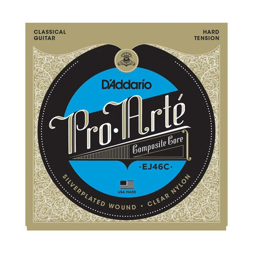 D'Addario EJ46C Pro Arte Composite Core Silverplated Wound Clear Nylon Classical Guitar Strings Hard Tension D'Addario &Co. Inc Guitar Accessories for sale canada