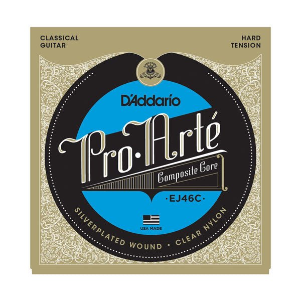 D'Addario EJ46C Pro Arte Composite Core Silverplated Wound Clear Nylon Classical Guitar Strings Hard Tension D'Addario &Co. Inc Guitar Accessories for sale canada