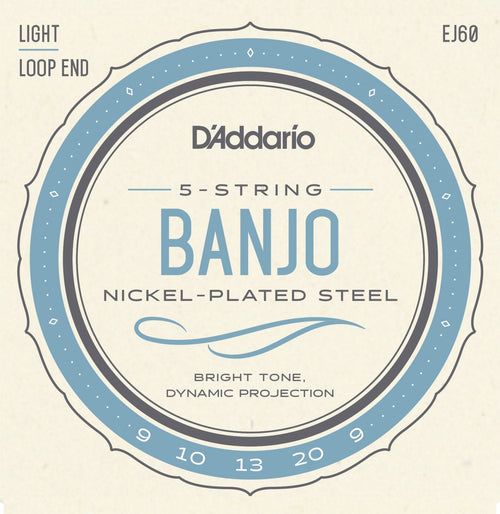 D'Addario Nickel Plated Steel Banjo Strings Set, Light D'Addario &Co. Inc Instrument Accessories for sale canada