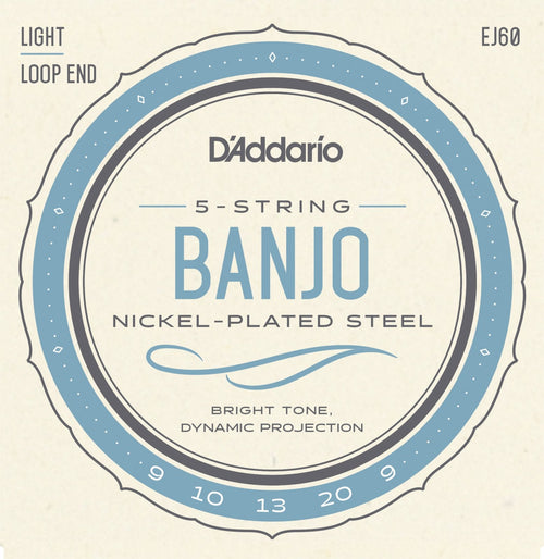 D'Addario Nickel Plated Steel Banjo Strings Set, Light D'Addario &Co. Inc Instrument Accessories for sale canada