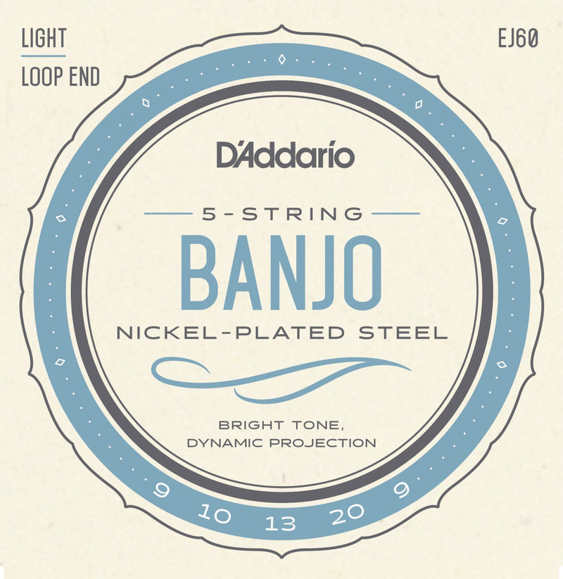D'Addario Nickel Plated Steel Banjo Strings Set, Light D'Addario &Co. Inc Instrument Accessories for sale canada
