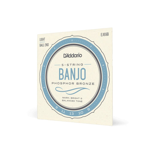 D'Addario Phosphor Bronze Ball End Banjo Strings Set, Light D'Addario &Co. Inc Instrument Accessories for sale canada