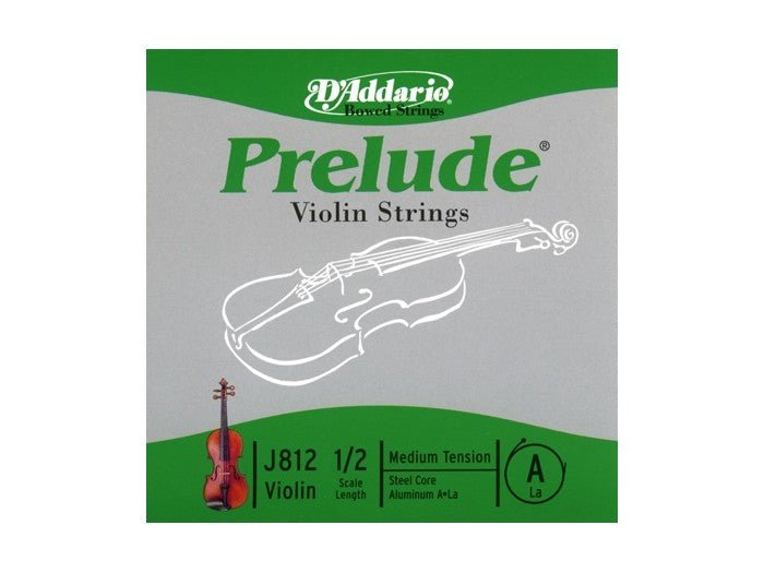 D'Addario Prelude Violin 1/2 Size Single String, Medium Tension A D'Addario &Co. Inc Violin Accessories for sale canada