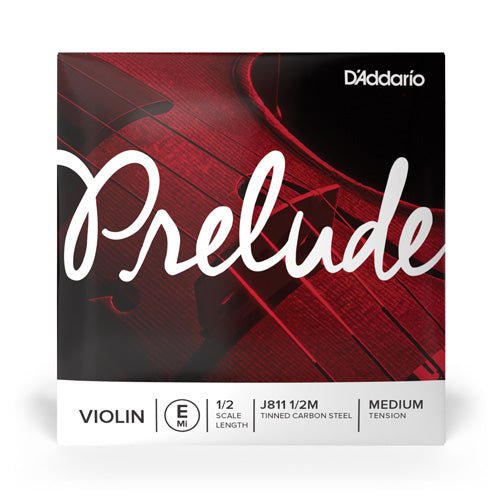 D'Addario Prelude Violin 1/2 Size Single String, Medium Tension E D'Addario &Co. Inc Violin Accessories for sale canada
