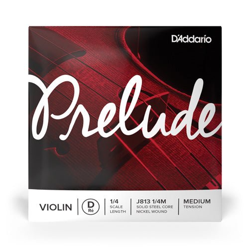D'Addario Prelude Violin 1/4 Size Single String, Medium Tension D D'Addario &Co. Inc Violin Accessories for sale canada