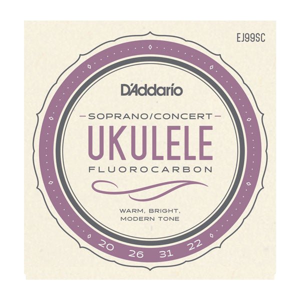 D'Addario Soprano/Concert Ukulele Strings Set, Fluorocarbon D'Addario &Co. Inc Ukulele Accessories for sale canada