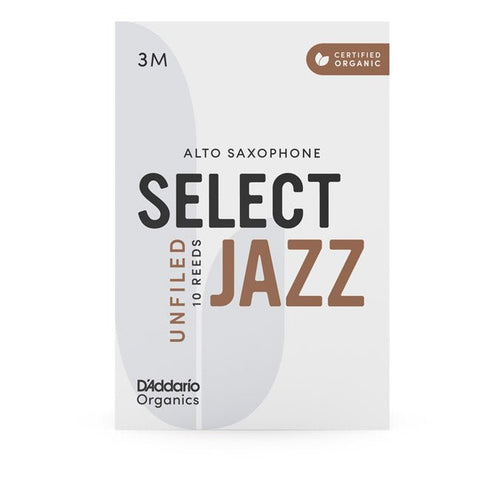 D'Addario Woodwinds Select Jazz Alto Sax Reeds, Unfiled, Strength 3 Medium, 10-pack 3M D'Addario &Co. Inc Reeds for sale canada