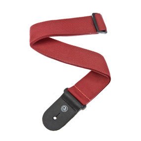 D'Addario Woven Guitar Strap W/Leather Ends PWS Red D'Addario &Co. Inc Guitar Accessories for sale canada