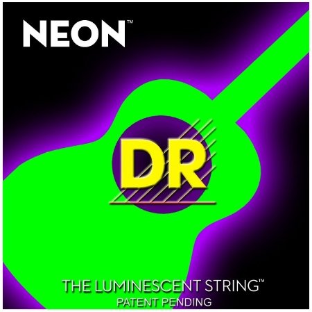 DR Neon Acoustic Guitar Strings, Luminescent 12-54 DR Guitar Accessories for sale canada