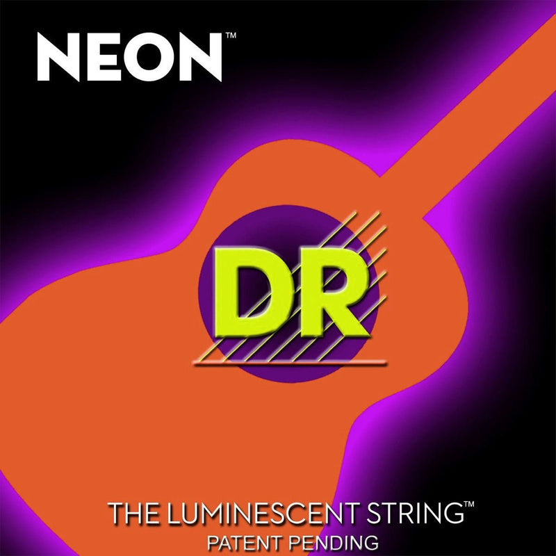 DR Neon Acoustic Guitar Strings, Luminescent 12-54 DR Guitar Accessories for sale canada