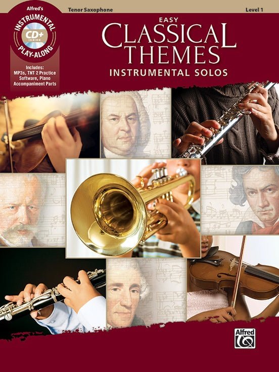 Easy Classical Themes Instrumental Solos Level: 1, (Book & CD) Tenor Sax Alfred Music Publishing Music Books for sale canada
