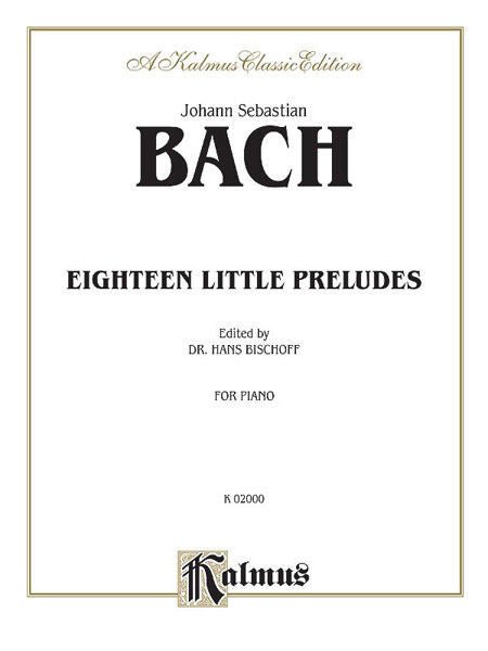 Eighteen Little Preludes, J.S.Bach Default Alfred Music Publishing Music Books for sale canada