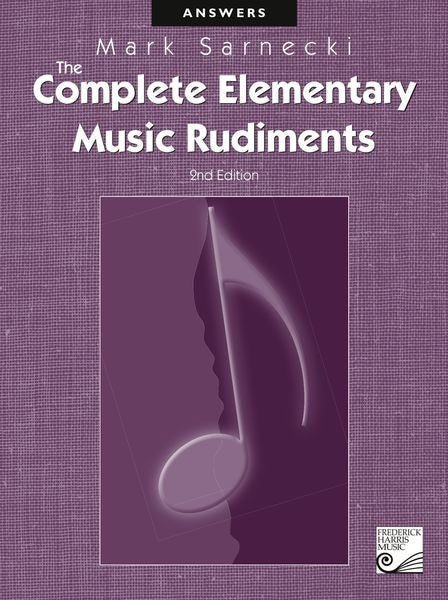 Elementary Music Rudiments, 2nd Edition The Complete Elementary Music Rudiments, Answer Book Default Frederick Harris Music Music Books for sale canada