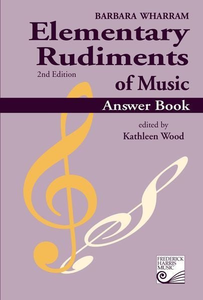 Elementary Rudiments of Music Answer Book Frederick Harris Music Music Books for sale canada