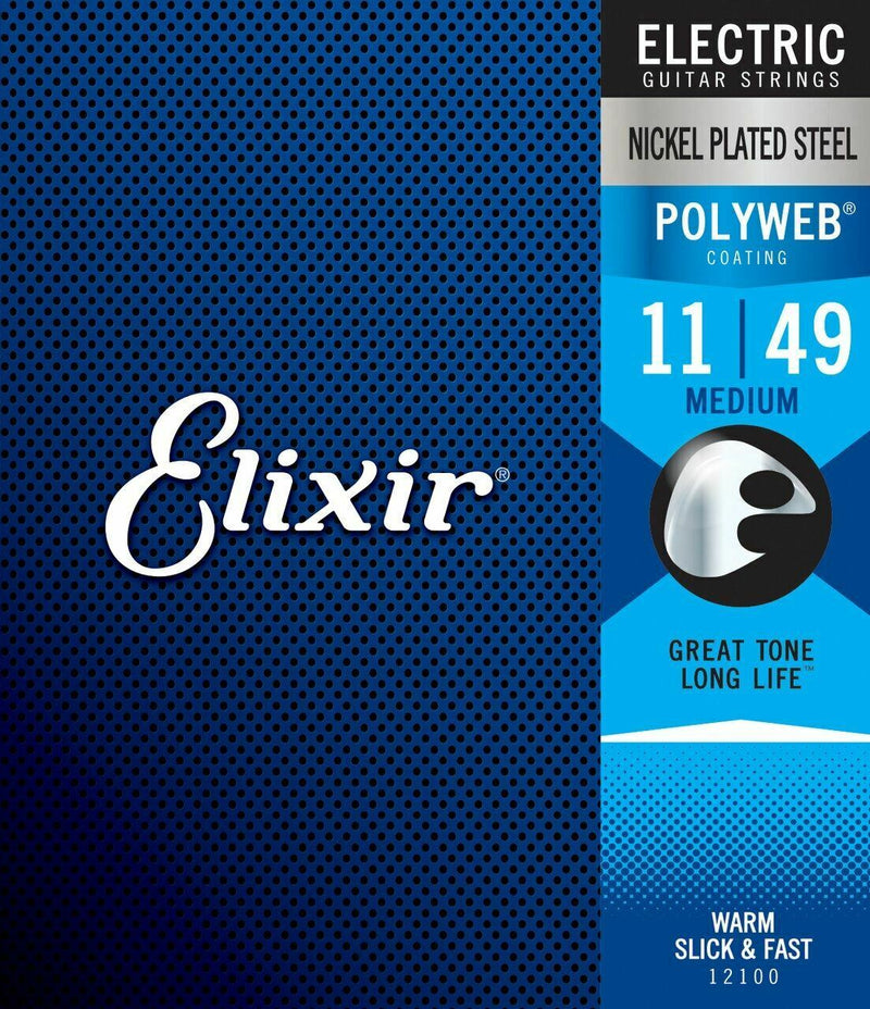 Elixir Electric Guitar Strings with POLYWEB Coating Medium (.011-.049) Elixir Guitar Accessories for sale canada