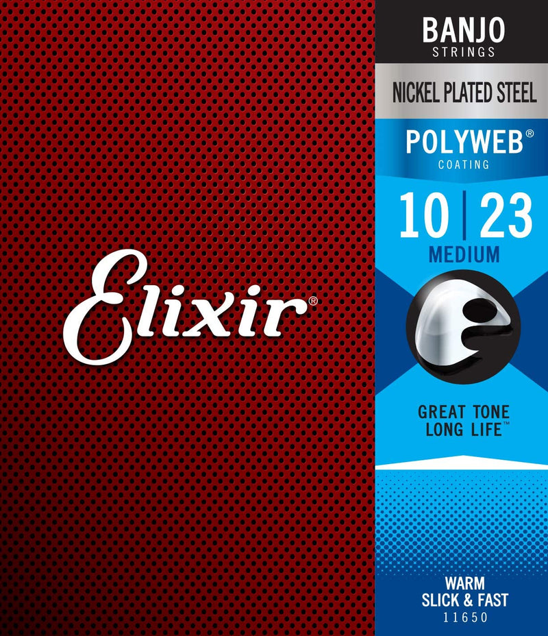 ELIXIR Medium Banjo Nickel Plated Steel With Polyweb Coating (.010 - .010) Elixir Accessories for sale canada