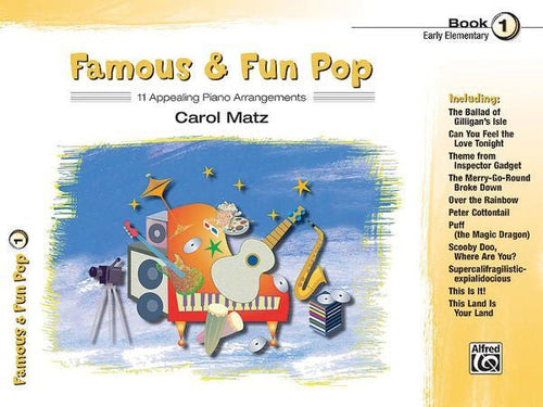 Famous & Fun Pop, Book 1 Alfred Music Publishing Music Books for sale canada