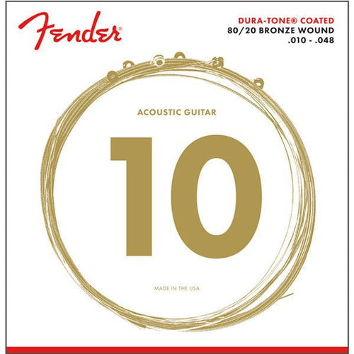 Fender DURA-TONE® COATED 80/20 Bronze Wound Guitar Strings .010-.048 Fender Guitar Accessories for sale canada
