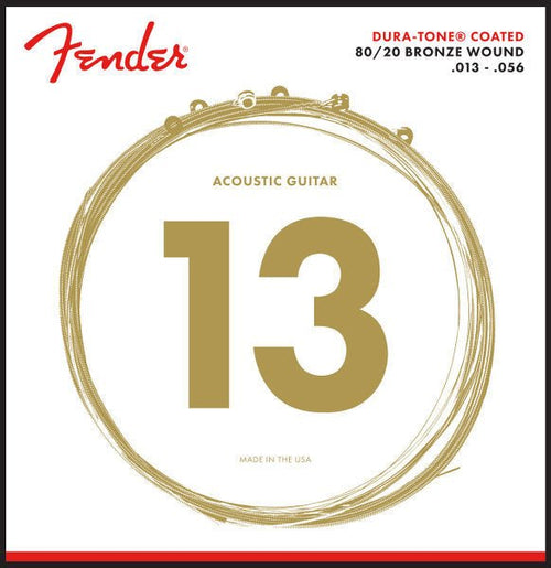 Fender DURA-TONE® COATED 80/20 Bronze Wound Guitar Strings .013-.056 Fender Guitar Accessories for sale canada