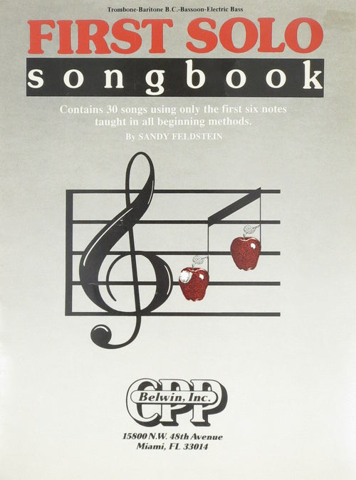 First Solo Songbook, For Trombone/Bassoon CPP Belwin,Inc Music Books for sale canada