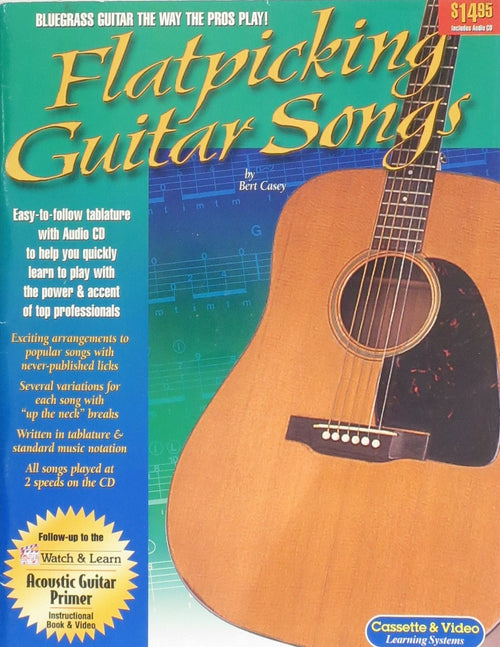 Flatpicking Guitar Songs, (Book & CD) Watch & Learn Music Books for sale canada
