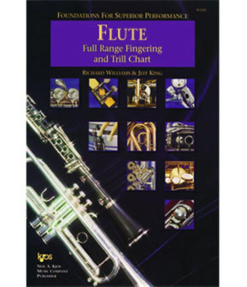 Flute Full Range Fingering and Trill Chart Neil A. Kjos Music Company Music Books for sale canada