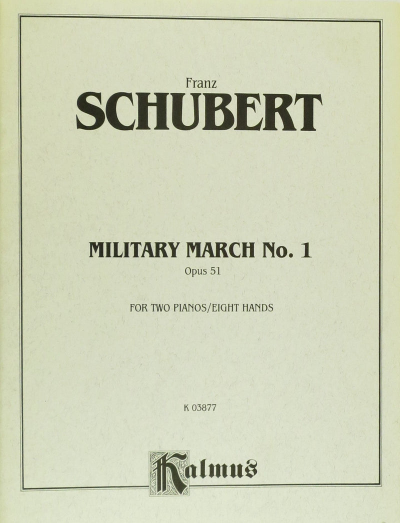 Franz Schubert, Military March No. 1 Opus 51 CPP Belwin,Inc Music Books for sale canada