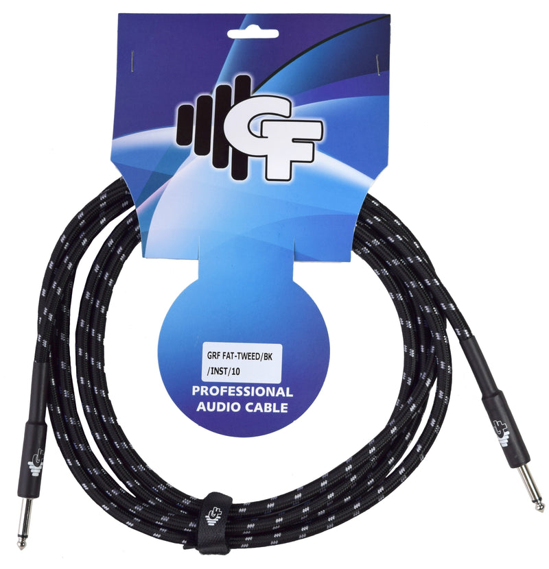 GF FAT-TWEED (BLACK) INSTRUMENT CABLE - 10 FEET Groove Factory Accessories for sale canada