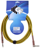 GF FAT-TWEED (VINTAGE) INSTRUMENT CABLE ONE SIDE ANGLE - 10 FEET Groove Factory Accessories for sale canada