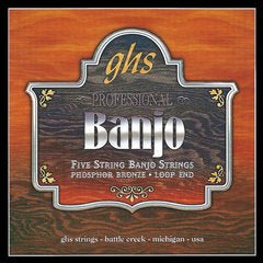GHS Professional Five String Banjo Strings Set, Phosphor Bronze, Loop End, PF150 LIGHT GHS Music Products Stringed Accessories for sale canada