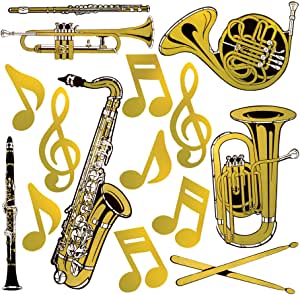 Gold Foil Musical Instruments Cutouts Music Treasures Accessories for sale canada