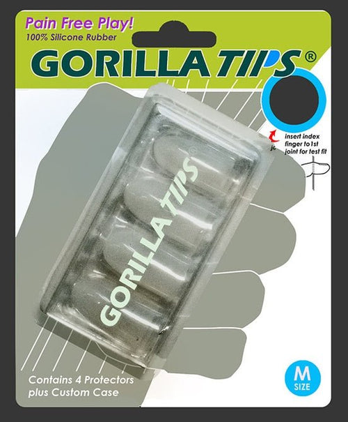 Gorilla Tips Fingertip Protectors Clear Size Medium Alfred Music Publishing Guitar Accessories for sale canada