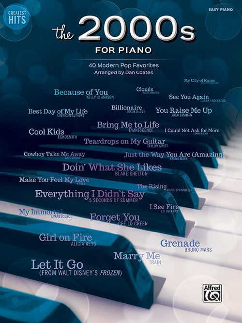 Greatest Hits: The 2000s for Piano, Easy Piano Default Alfred Music Publishing Music Books for sale canada