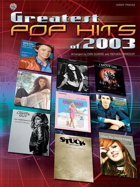 Greatest Pop Hits of 2003, Easy Piano Alfred Music Publishing Music Books for sale canada