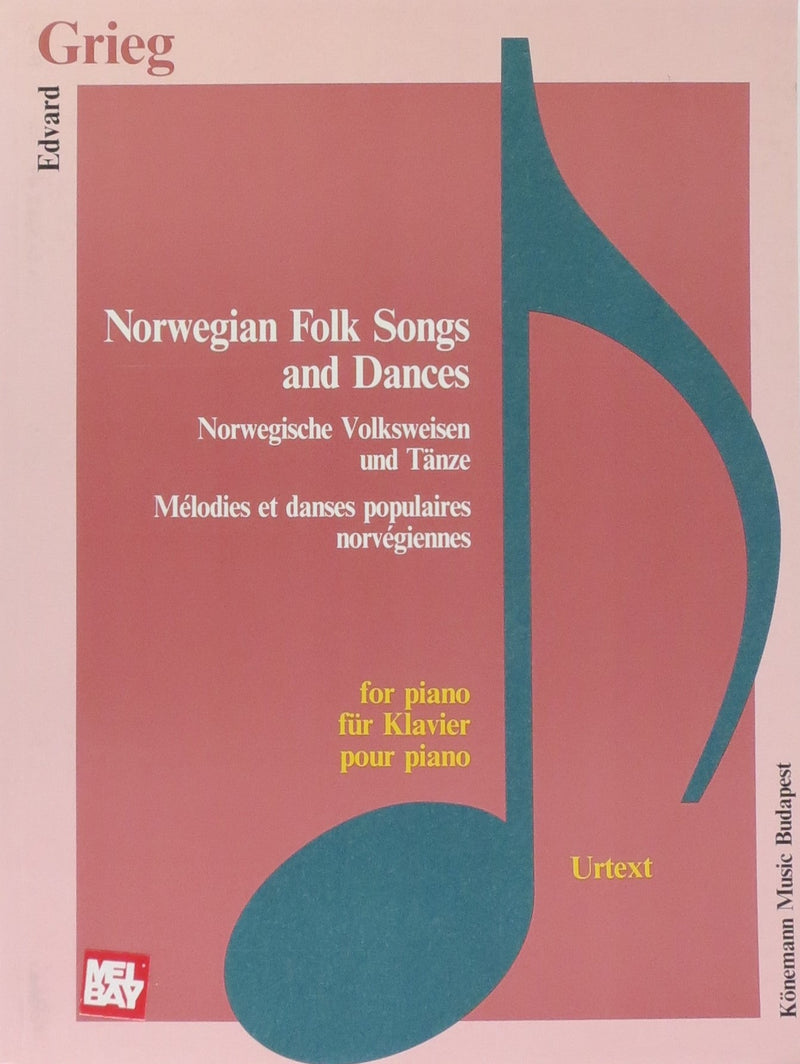 Grieg, Norwegian Folk Songs and Dances (Urtext) for Piano Konemann Music Budapest Music Books for sale canada