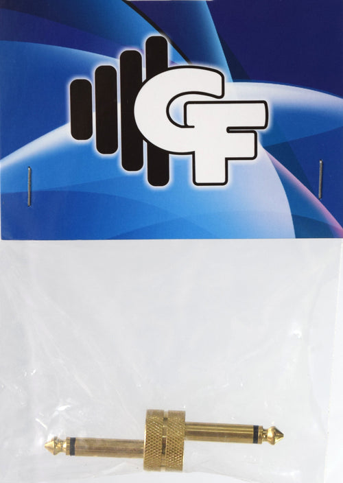 Groove Factory CONNECTOR FOR PEDALS - 1/4 MALE X 1/4 MALE - GOLD Groove Factory Connector for sale canada