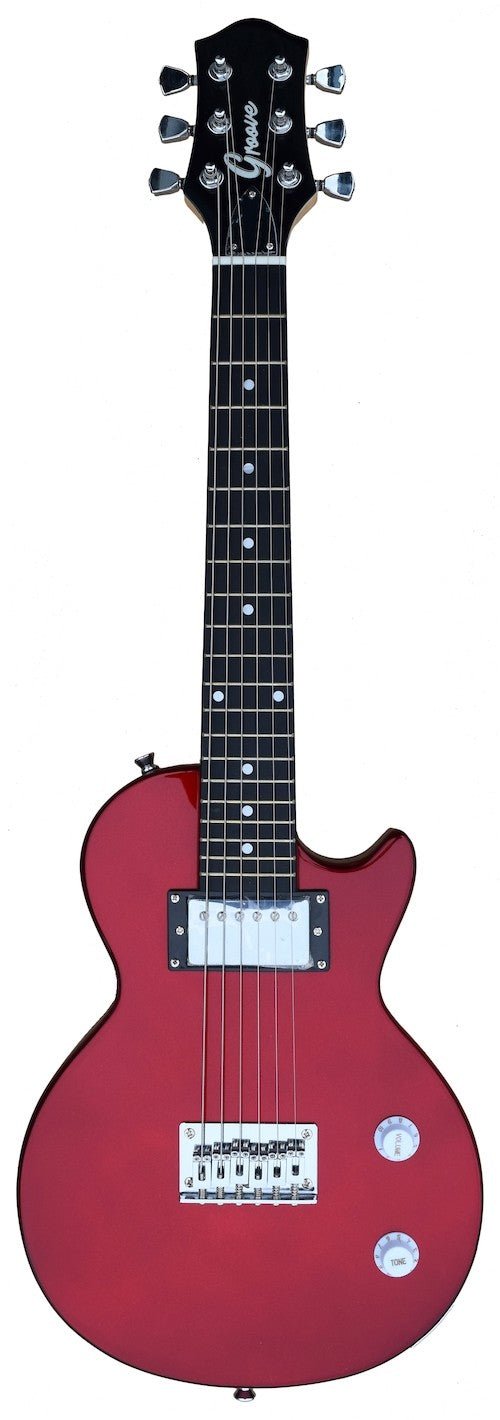 GROOVE Junior Electric Guitar 32'' LP Shaped Into Metallic Red Groove Factory Guitar for sale canada