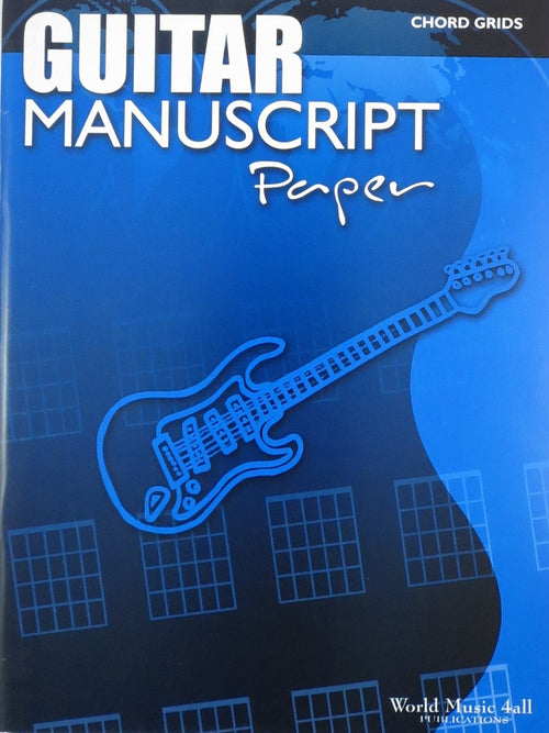 Guitar Manuscript Paper, Chord Grids World Music 4all Manuscript paper for sale canada