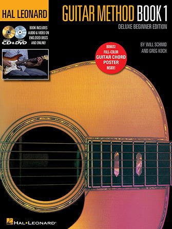 Hal Leonard Guitar Method Book 1, DELUXE BEGINNER EDITION with CD&DVD Hal Leonard Corporation Music Books for sale canada