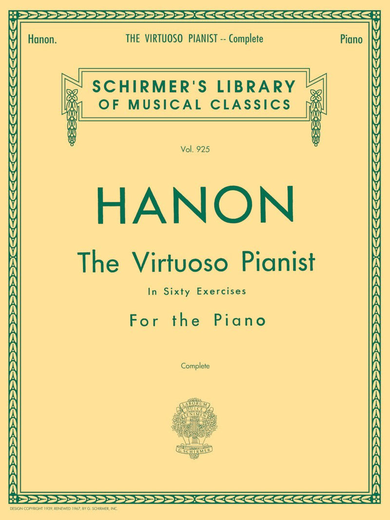 HANON, The Virtuoso Pianist, In Sixty Exercises, Complete Hal Leonard Corporation Music Books for sale canada