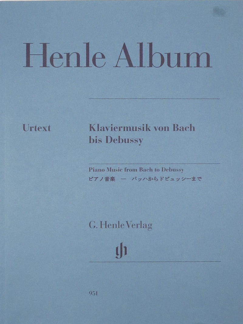 Henle Album: Piano Music from Bach to Debussy G.Henle Music Books for sale canada