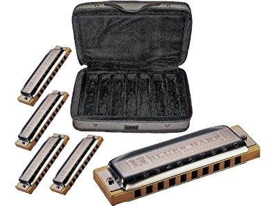 Hohner COB 'Blues Harp' Diatonic Harmonica 5-Pack Set Hohner Inc, USA Harmonica for sale canada