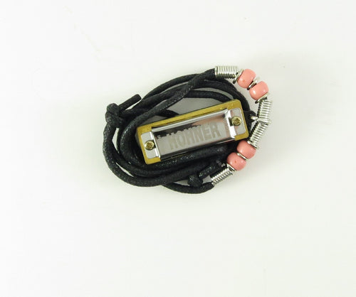 Hohner M38N Mini Harmonica w/ Beaded Necklace - Key of C Pink Hohner Inc, USA Harmonica for sale canada