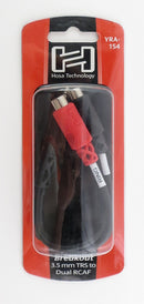 Hosa Technology, YRA-154, Stereo Breakout 3.5 mm TRS to Dual RCAF Hosatech Cable for sale canada