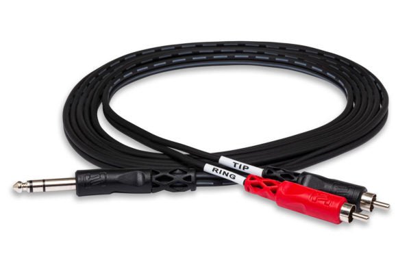Hosa TRS-202 Insert Cable 1/4 in TRS to Dual RCA Hosatech Accessories for sale canada