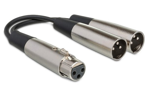 Hosa YXM-121 Y Cable, XLR3F to Dual XLR3M Hosatech Accessories for sale canada