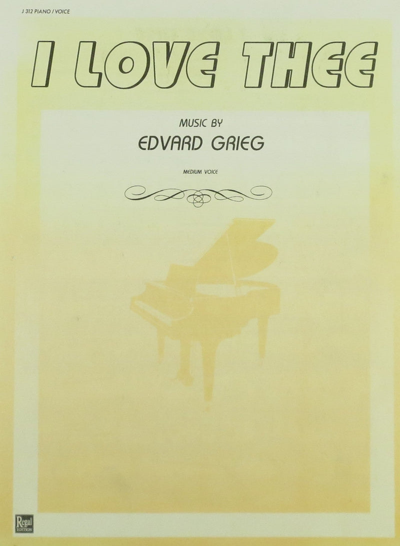 I Love Thee by Edvard Grieg Mayfair Music Music Books for sale canada