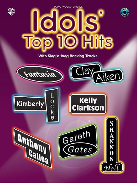 Idols' Top 10 Hits With Sing-Along Backing Tracks, Book & CD Default Alfred Music Publishing Music Books for sale canada