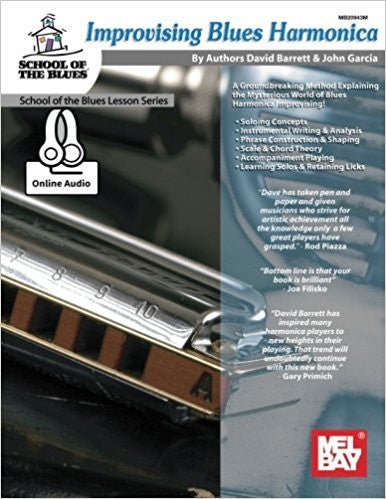 Improvising Blues Harmonica (Book + Online Audio) Mel Bay Publications, Inc. Music Books for sale canada